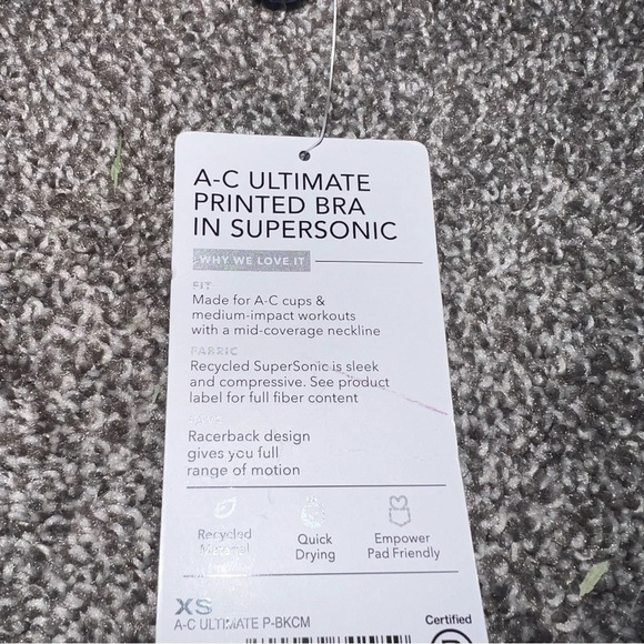 NWT Athleta Ultimate Printed Bra in Supersonic Size XS - Picture 5 of 5